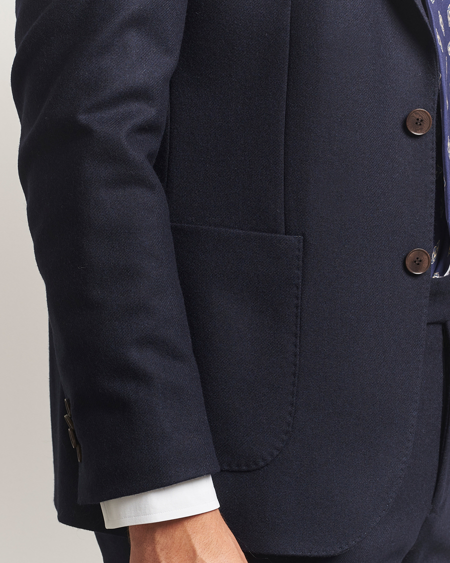 Homme | Blazers | Morris | Flannel Wool Blazer Navy