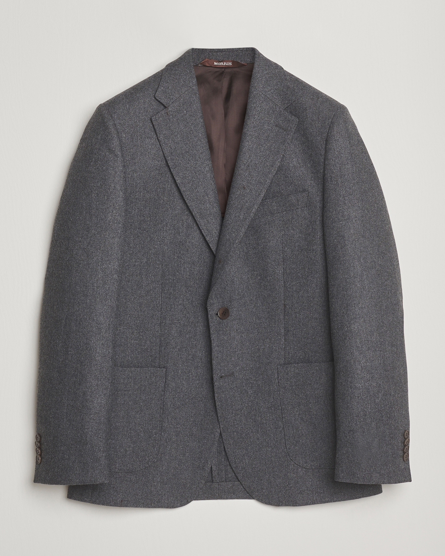 Homme | Blazers | Morris | Flannel Wool Blazer Grey
