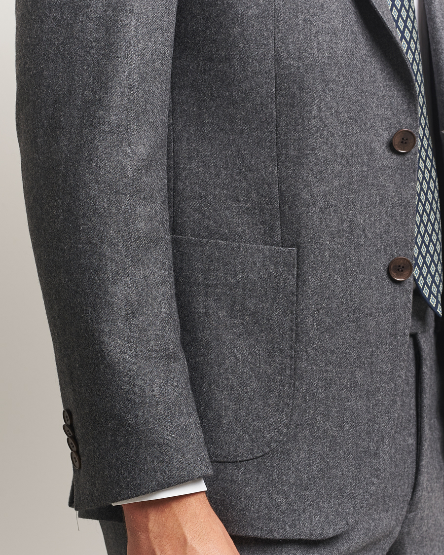 Homme | Blazers | Morris | Flannel Wool Blazer Grey