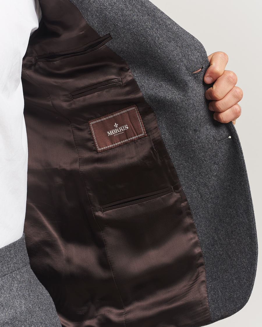 Homme | Blazers | Morris | Flannel Wool Blazer Grey