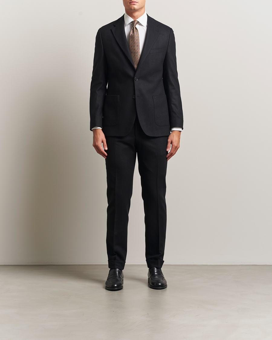 Homme | Blazers | Morris | Flannel Wool Blazer Black