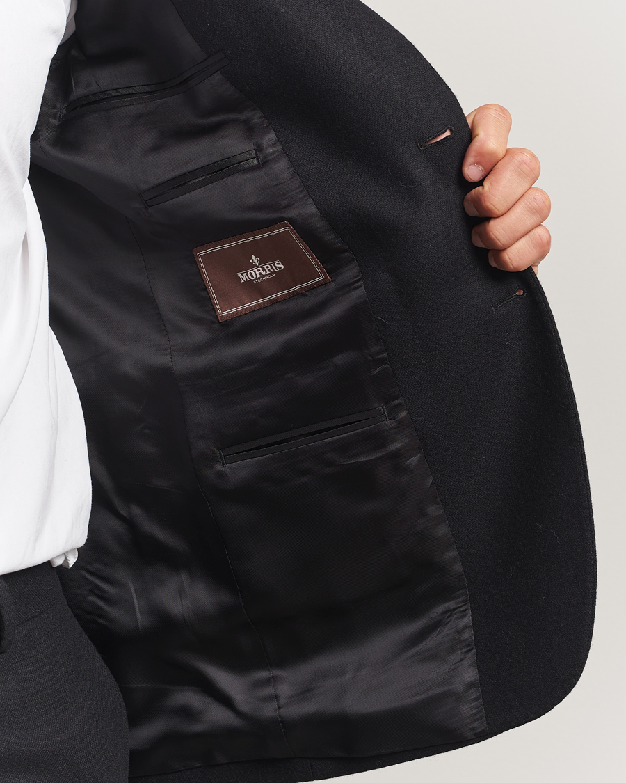 Homme | Blazers | Morris | Flannel Wool Blazer Black