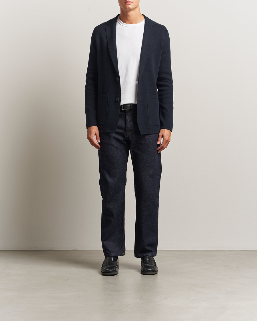 Homme | Blazers | Morris | Jake Knitted Blazer Old Blue