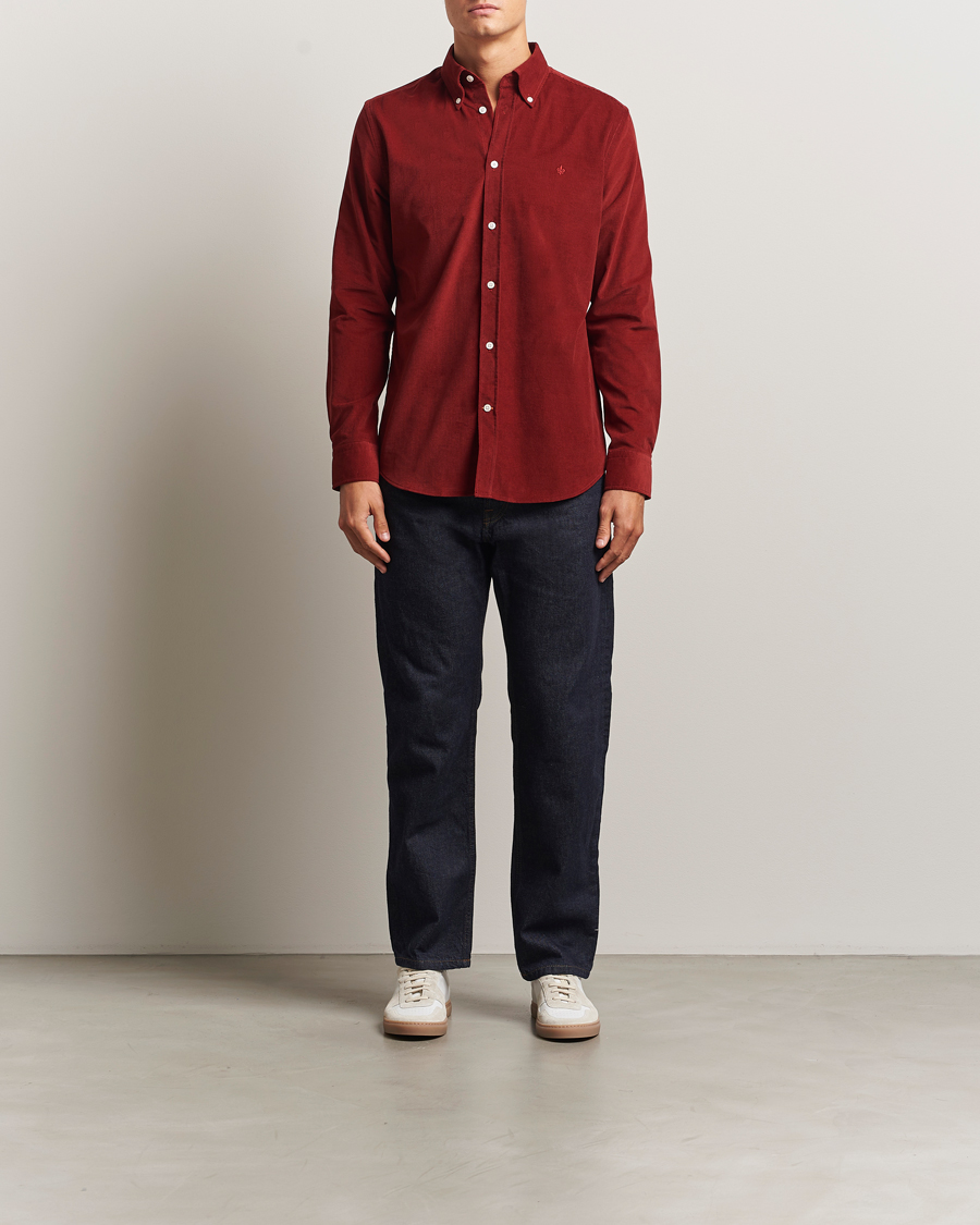 Homme | Chemises | Morris | Douglas Corduroy Shirt Red