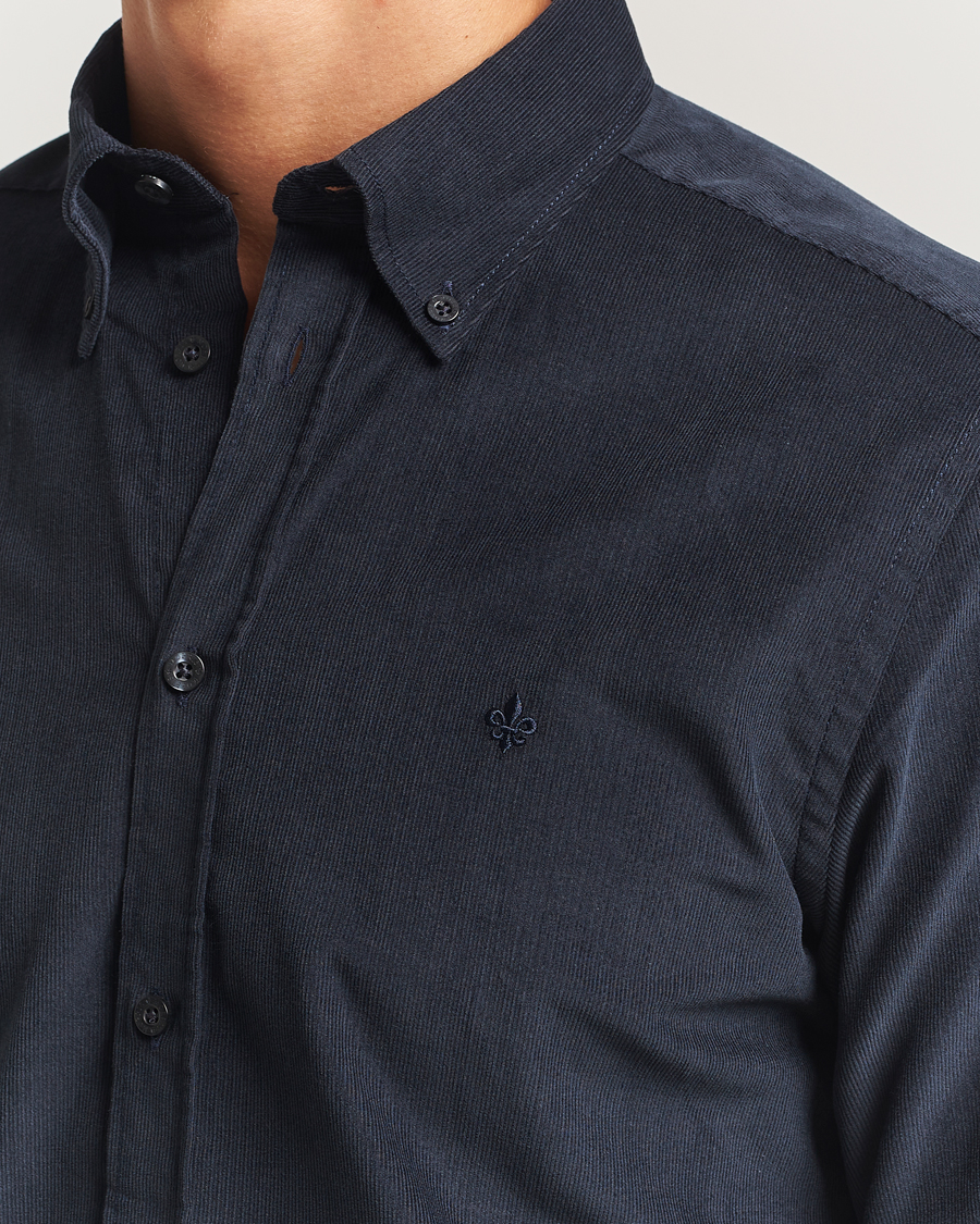 Homme | Chemises | Morris | Douglas Corduroy Shirt Navy