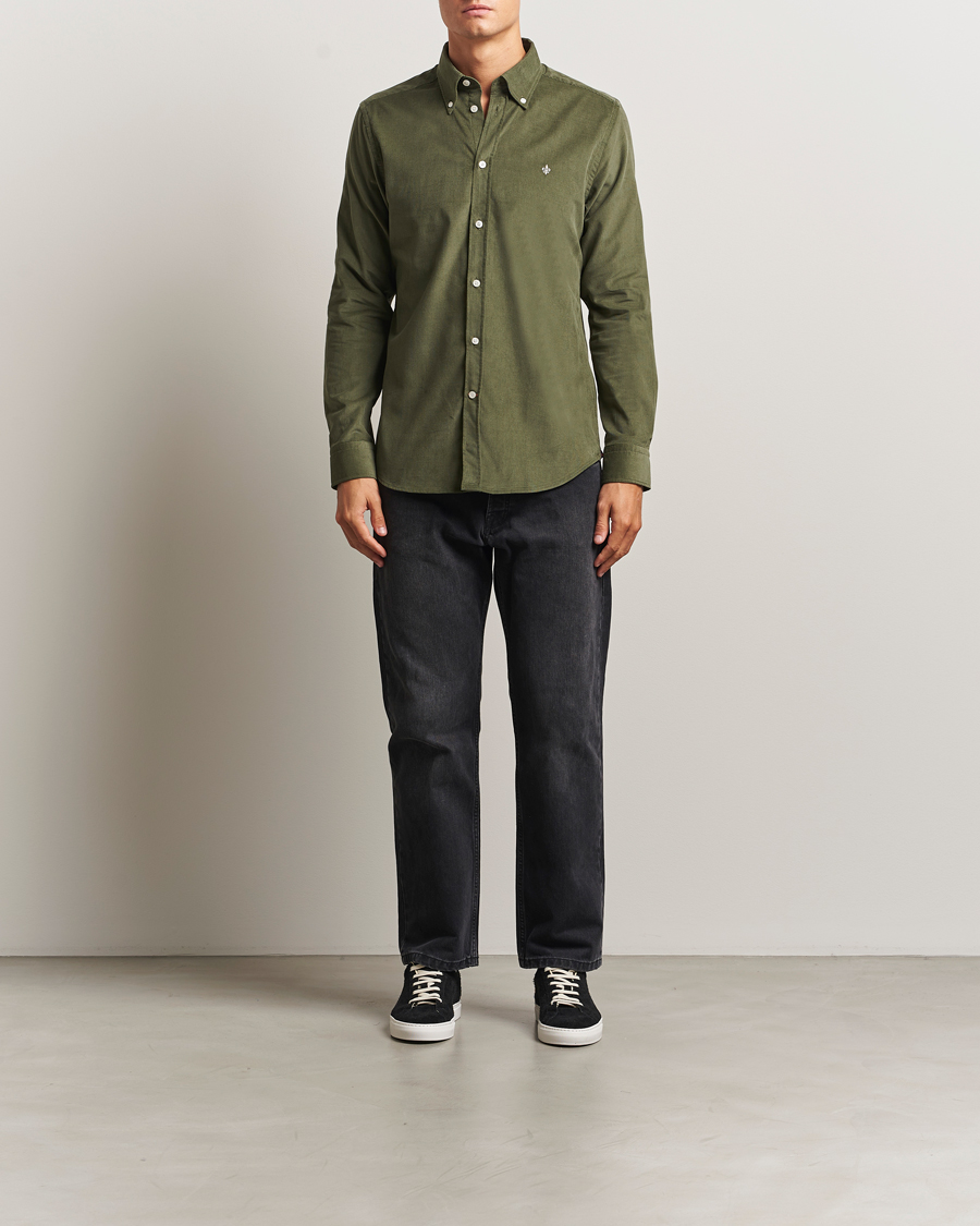 Homme | Chemises | Morris | Douglas Corduroy Shirt Olive