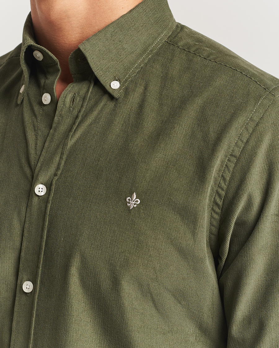 Homme | Chemises | Morris | Douglas Corduroy Shirt Olive