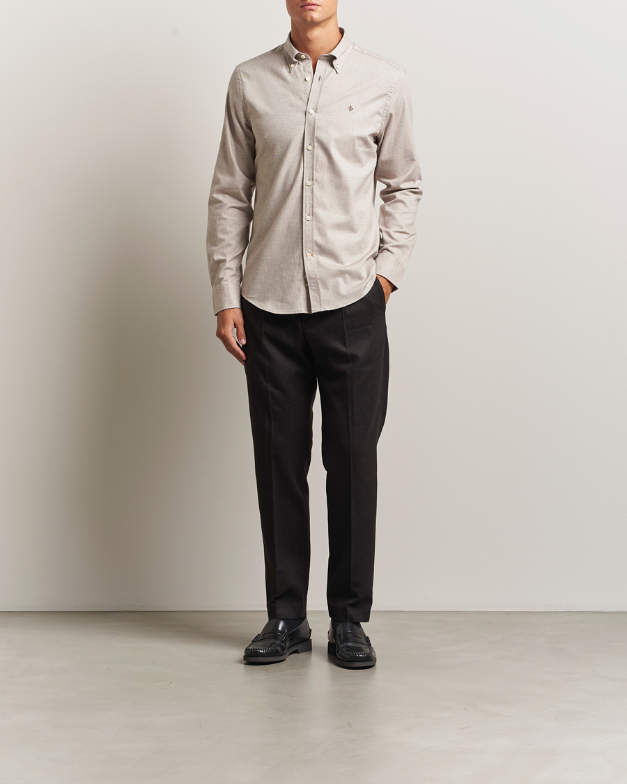 Homme | Chemises | Morris | Watts Flannel Shirt Khaki