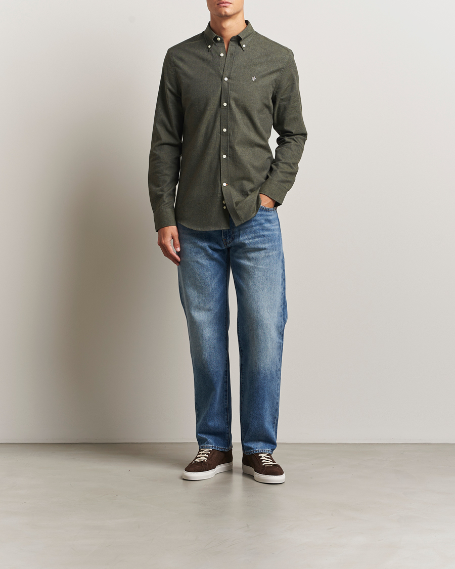 Homme | Chemises | Morris | Watts Flannel Shirt Olive