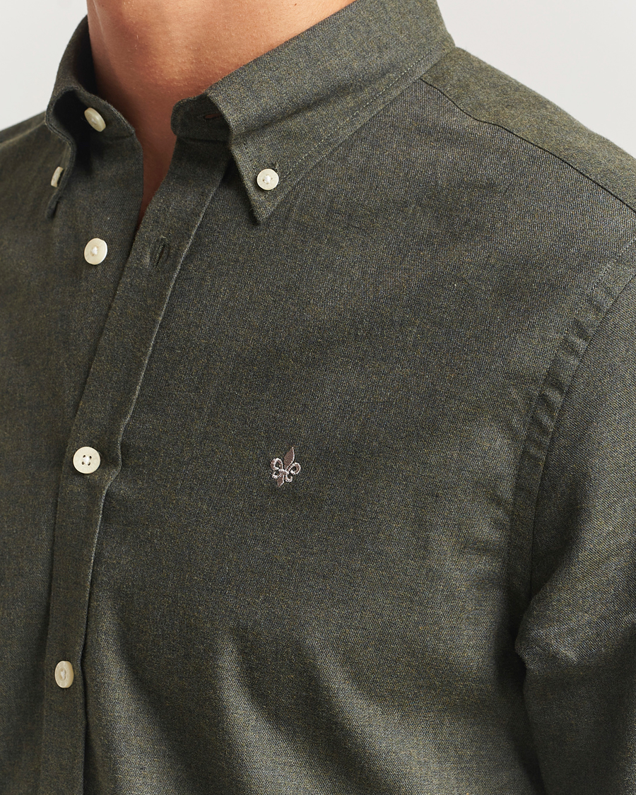 Homme | Chemises | Morris | Watts Flannel Shirt Olive