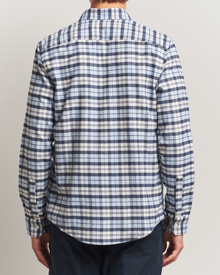 Homme | Chemises | Morris | Flannel Check Shirt Light Blue