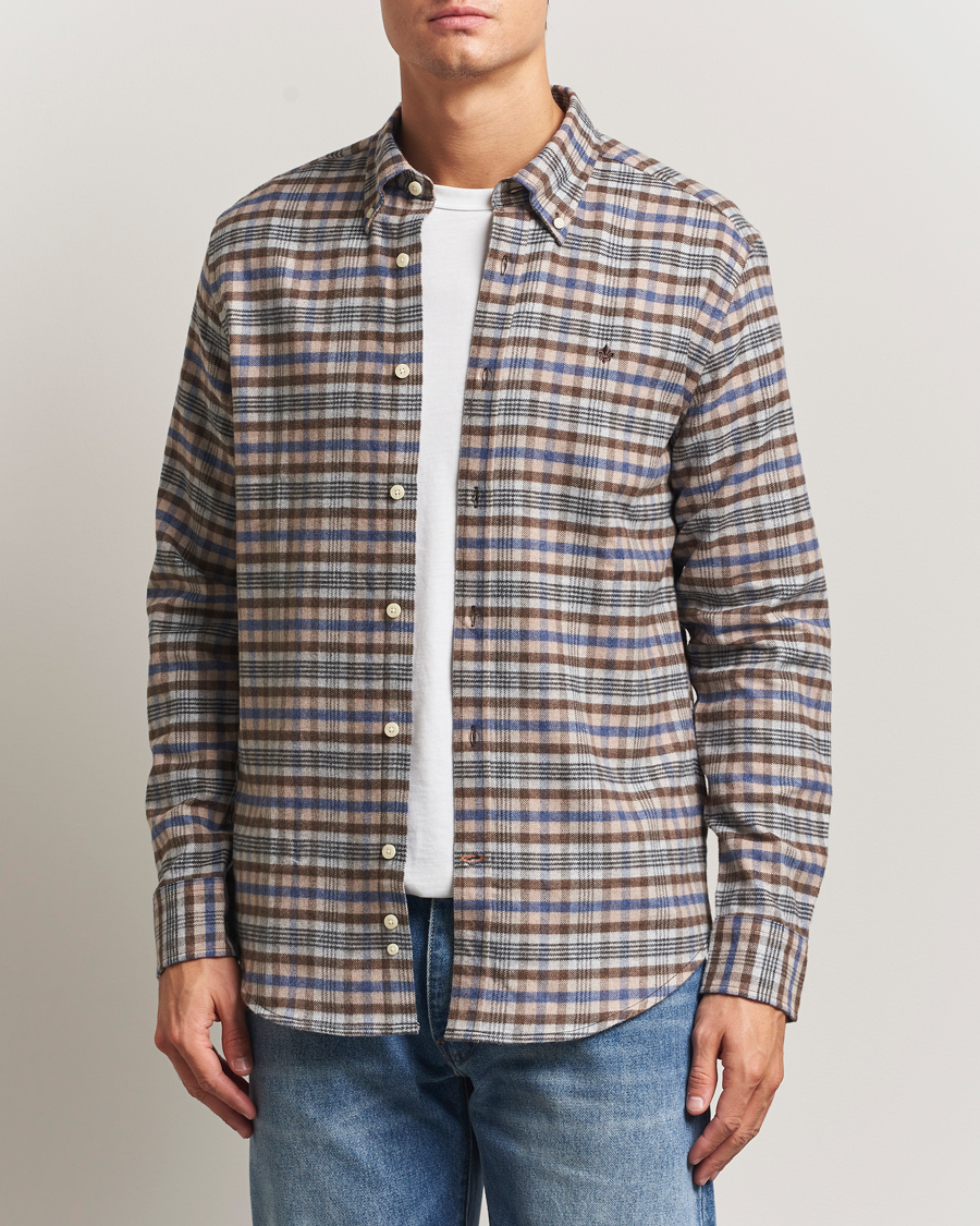 Homme | Chemises | Morris | Flannel Check Shirt Brown