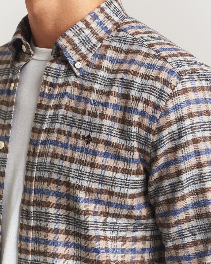 Homme | Chemises | Morris | Flannel Check Shirt Brown