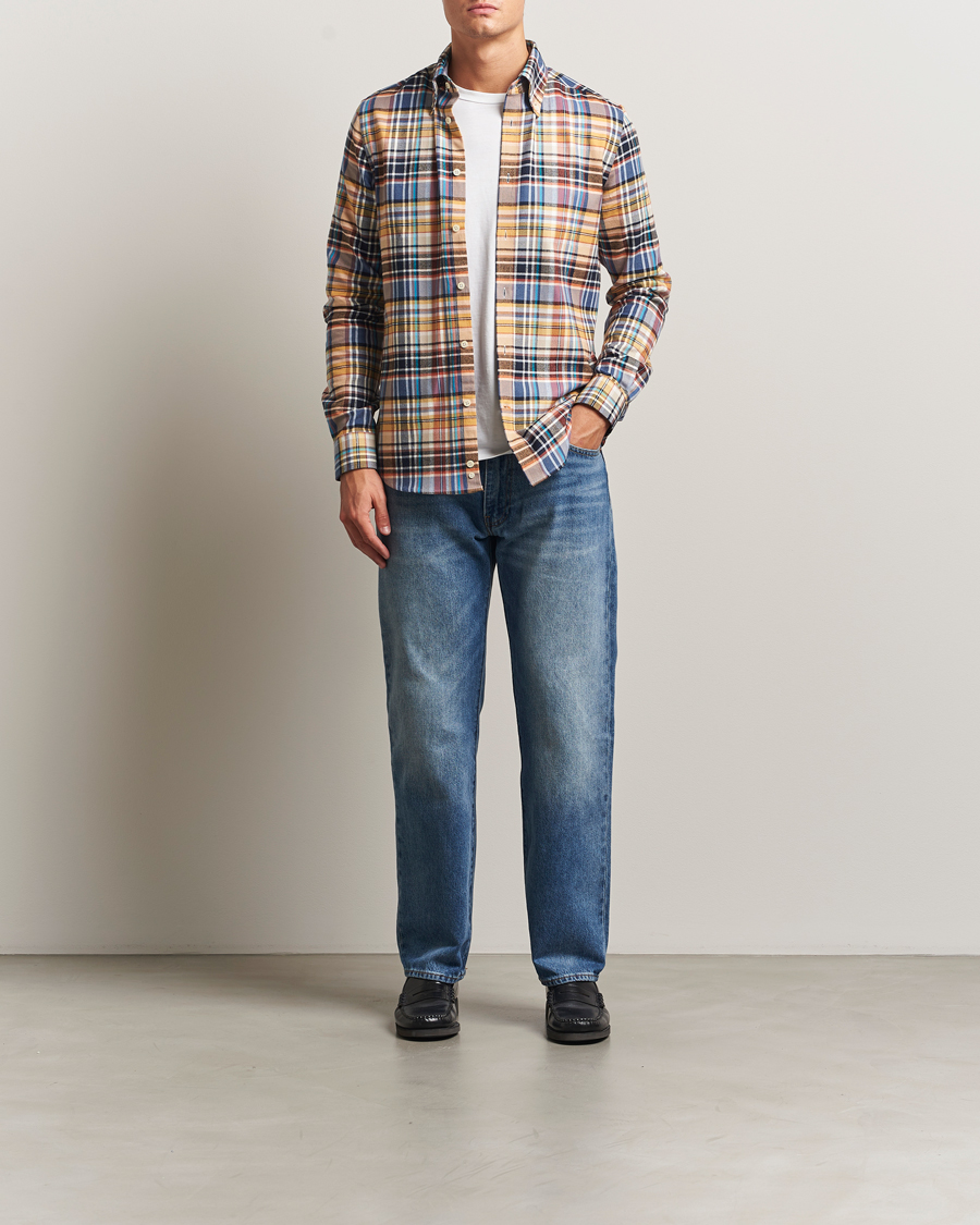 Homme | Chemises | Morris | Happy Tartan Check Shirt Yellow