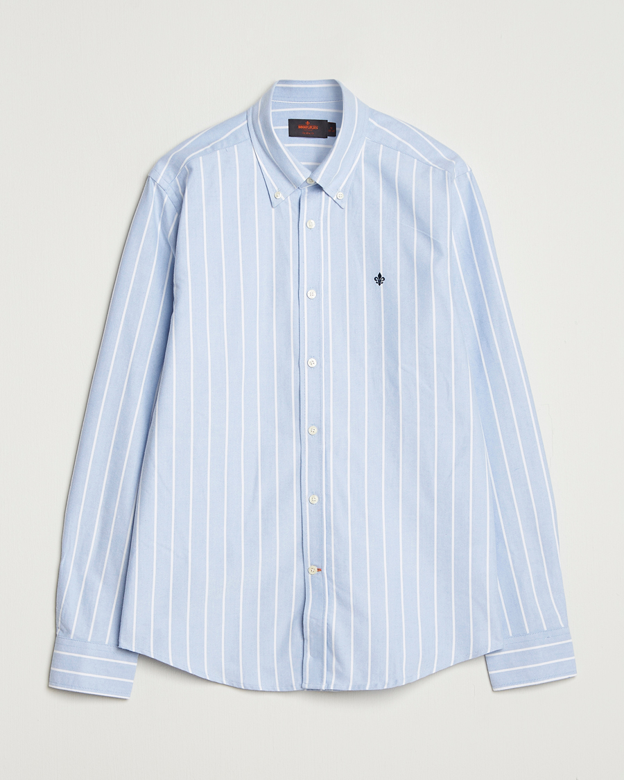 Homme | Chemises | Morris | Douglas Oxford Striped Shirt Light Blue