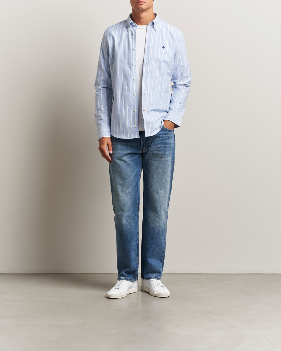 Homme | Chemises | Morris | Douglas Oxford Striped Shirt Light Blue