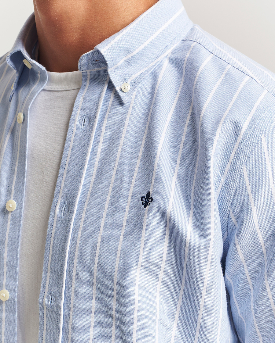 Homme | Chemises | Morris | Douglas Oxford Striped Shirt Light Blue