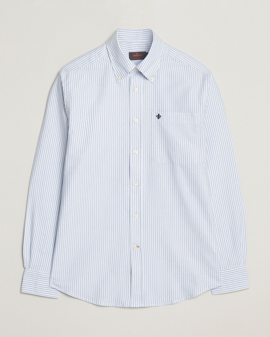 Homme | Chemises | Morris | Club Oxford Striped Pocket Shirt Blue