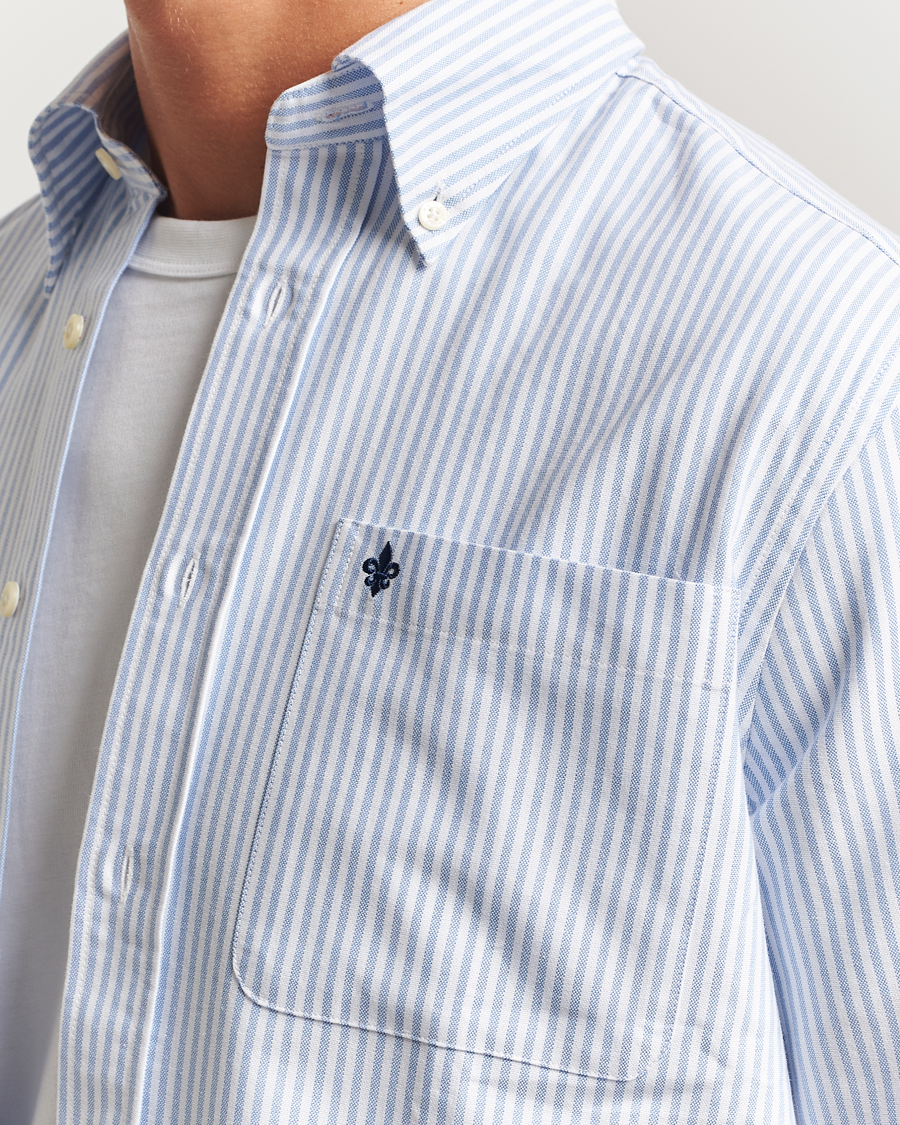 Homme | Chemises | Morris | Club Oxford Striped Pocket Shirt Blue