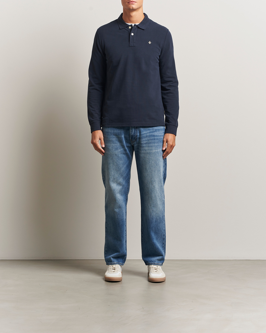 Homme | Pulls Et Tricots | Morris | Camden Long Sleeve Polo Shirt Navy