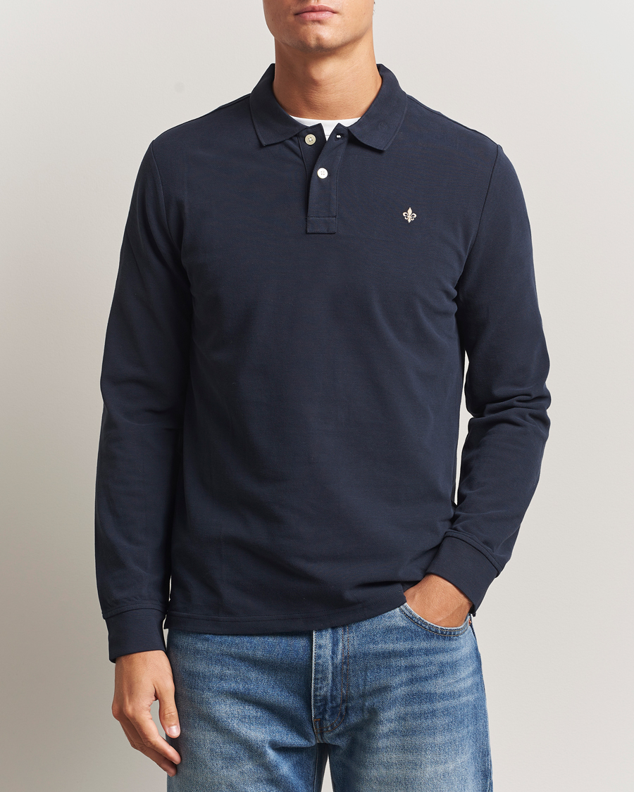 Homme | Pulls Et Tricots | Morris | Camden Long Sleeve Polo Shirt Navy
