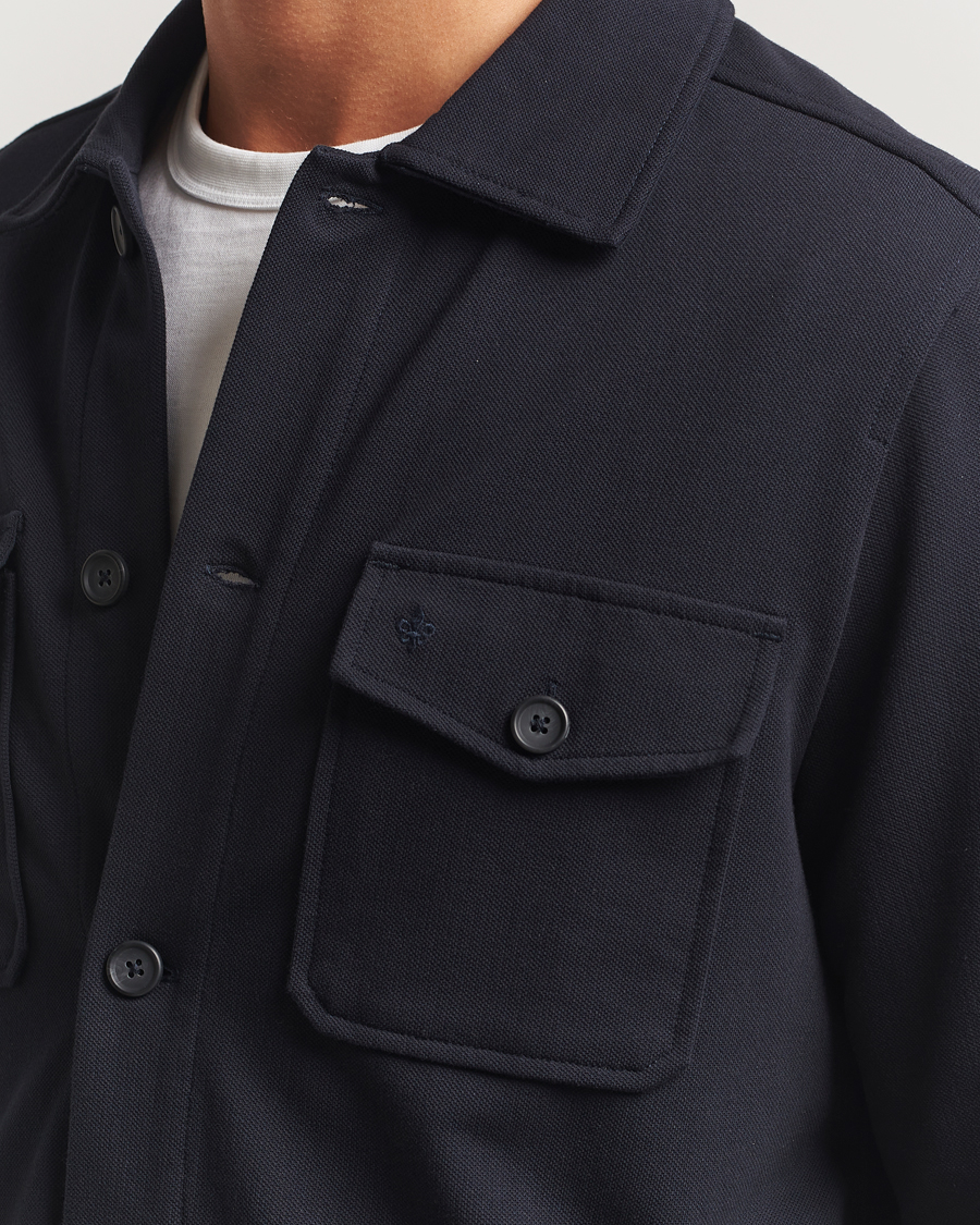 Homme | Chemises | Morris | Andrew Jersey Overshirt Old Blue