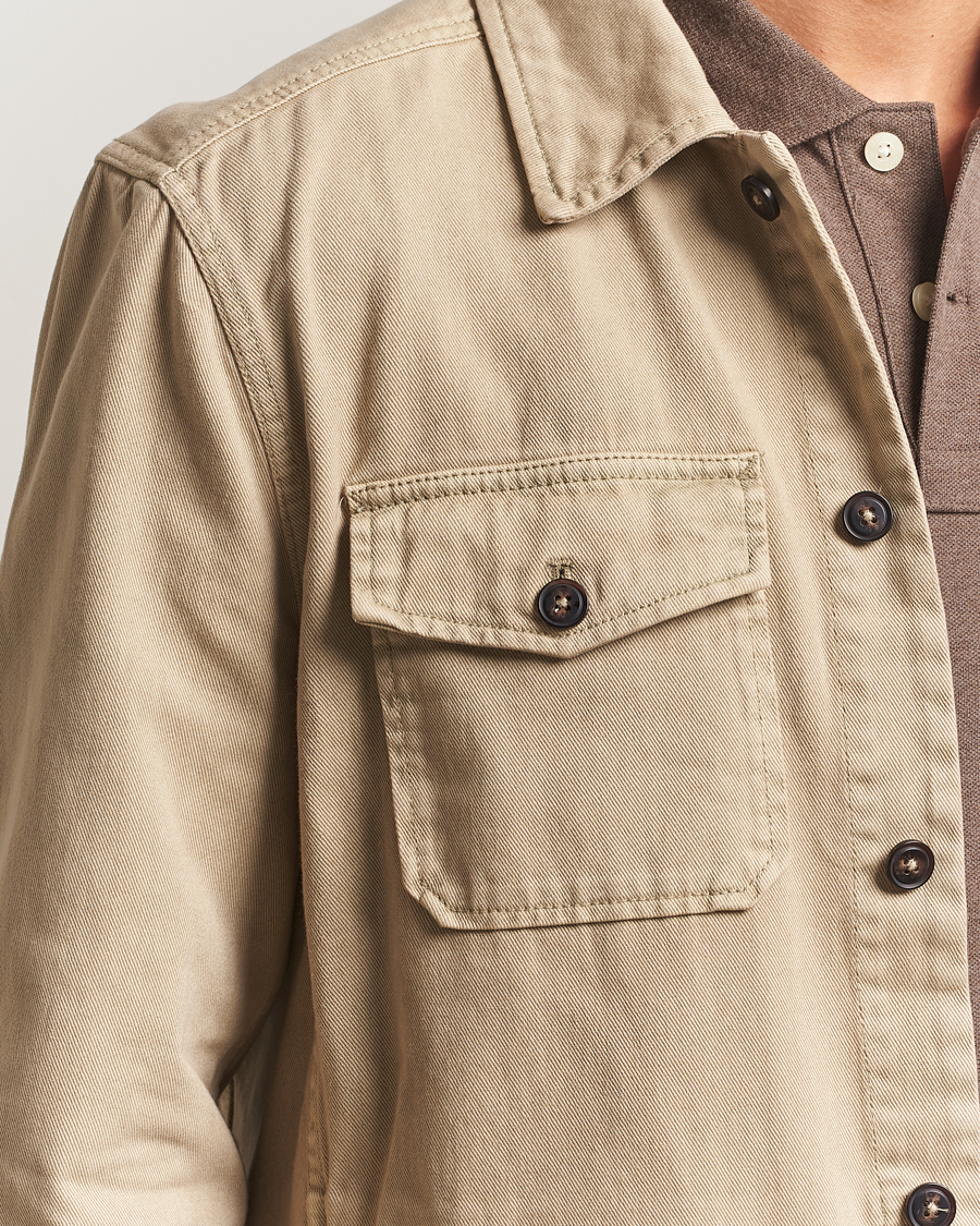 Homme | Chemises | Morris | Alain Twill Shirt Jacket Khaki