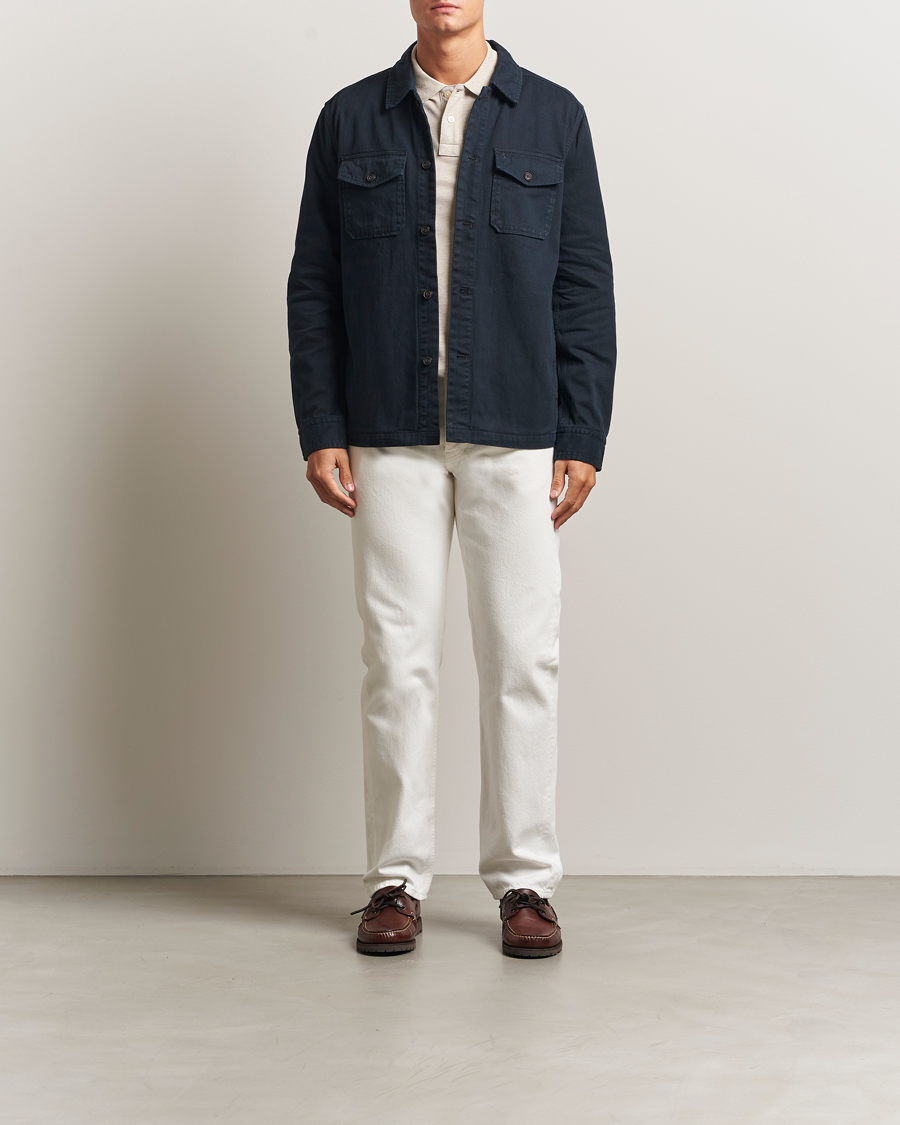 Homme | Chemises | Morris | Alain Twill Shirt Jacket Old Blue