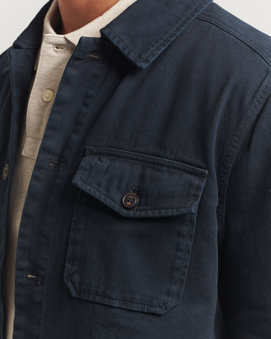 Homme | Manteaux Et Vestes | Morris | Alain Twill Shirt Jacket Navy