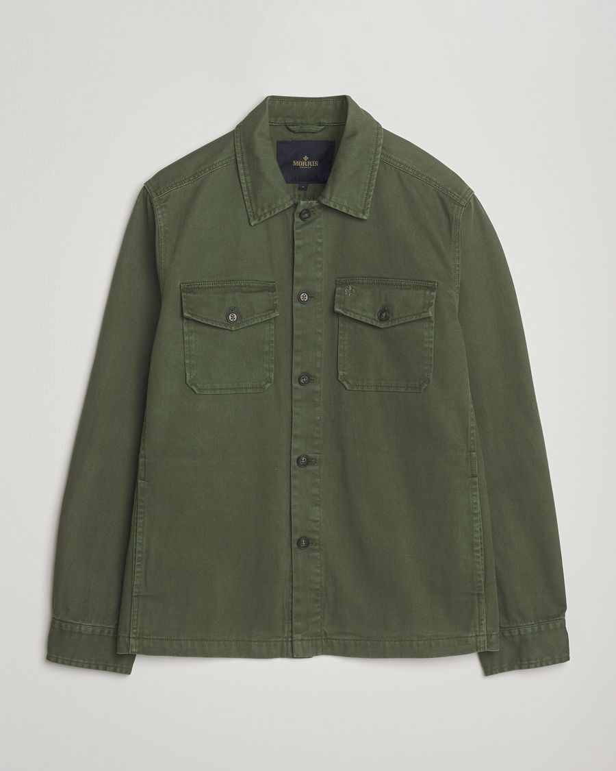 Homme | Chemises | Morris | Alain Twill Shirt Jacket Olive