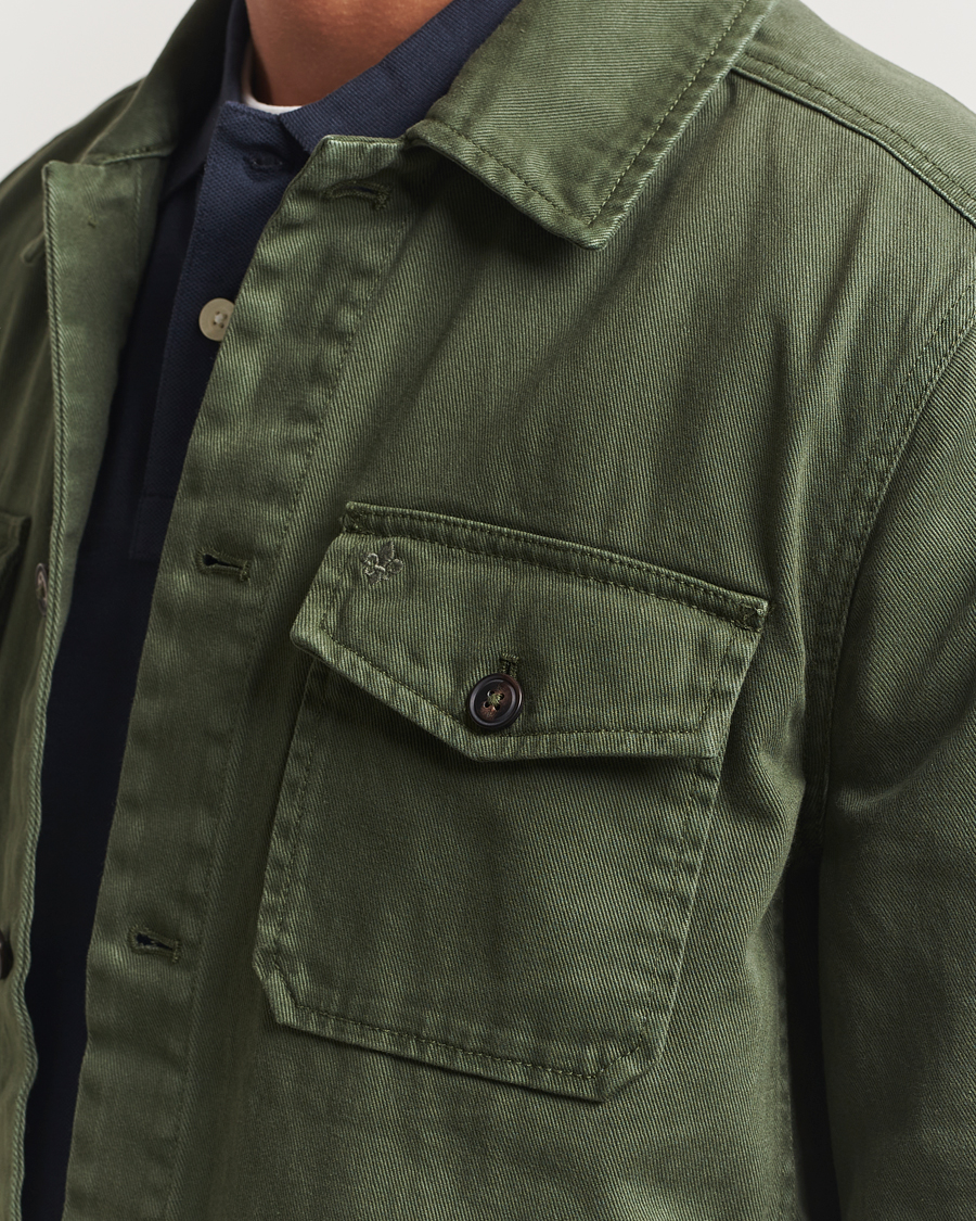 Homme | Chemises | Morris | Alain Twill Shirt Jacket Olive