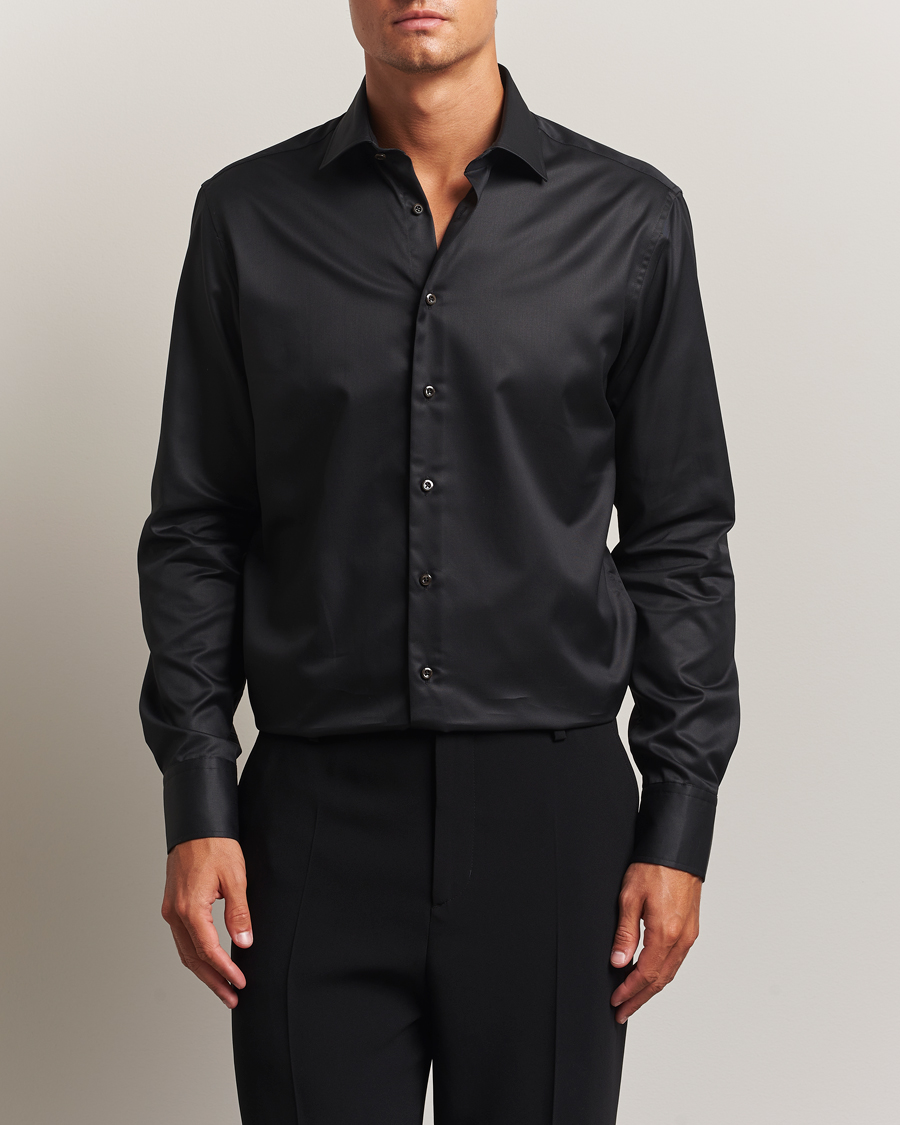 Homme | Chemises | Stenströms | Regular Fit Shirt Black