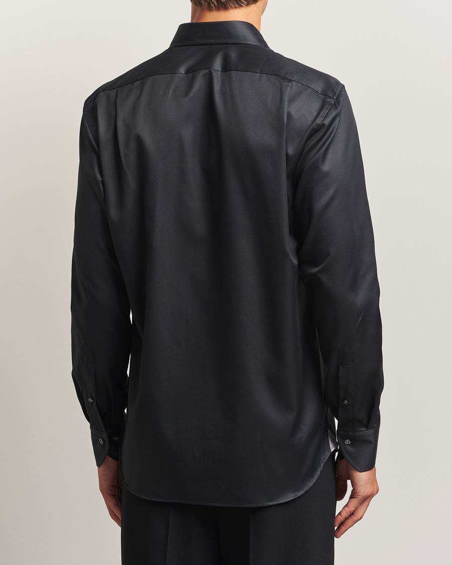 Homme | Chemises | Stenströms | Regular Fit Contrast Shirt Black