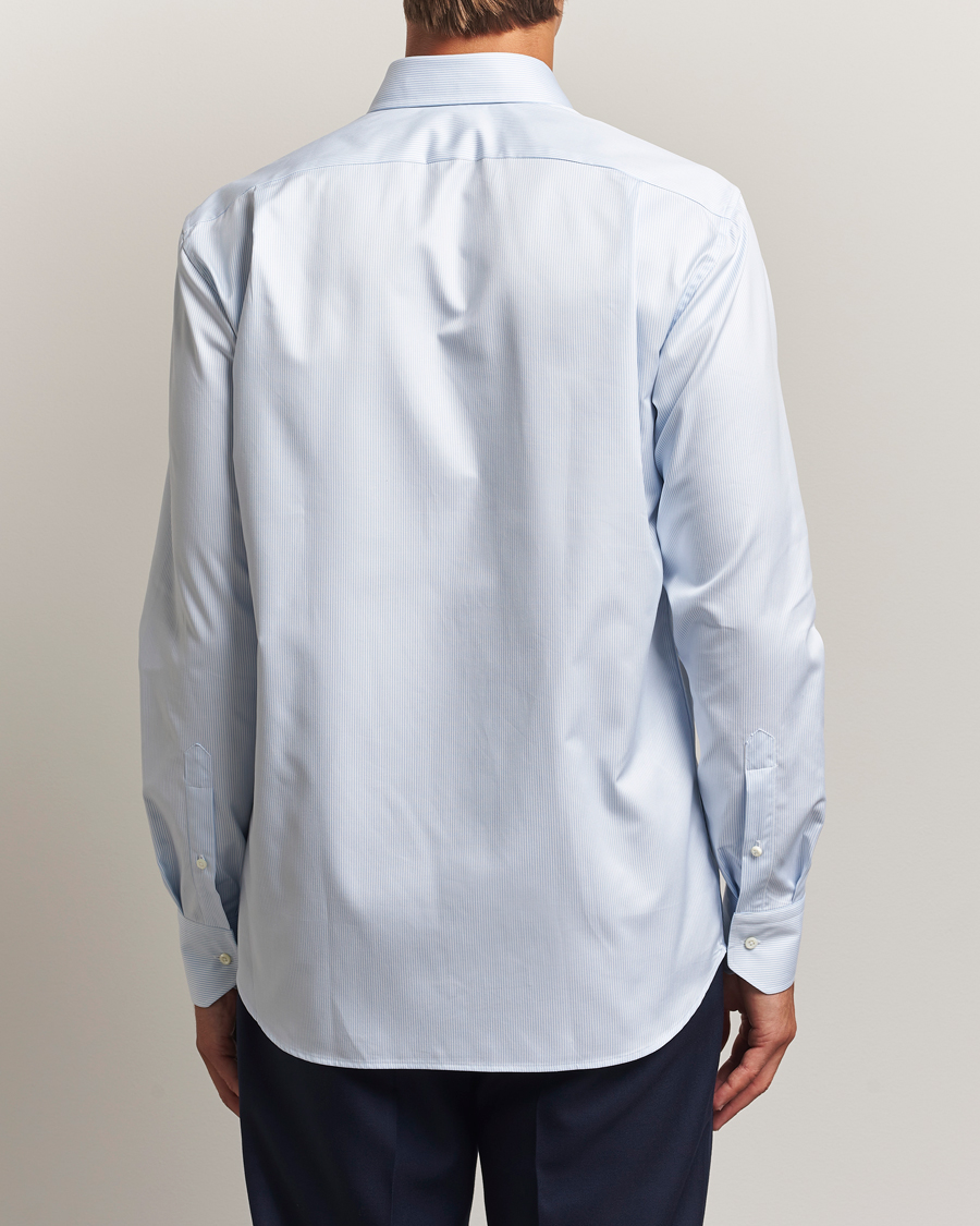 Homme | Chemises | Stenströms | Regular Fit Thin Stripe Shirt White/Blue
