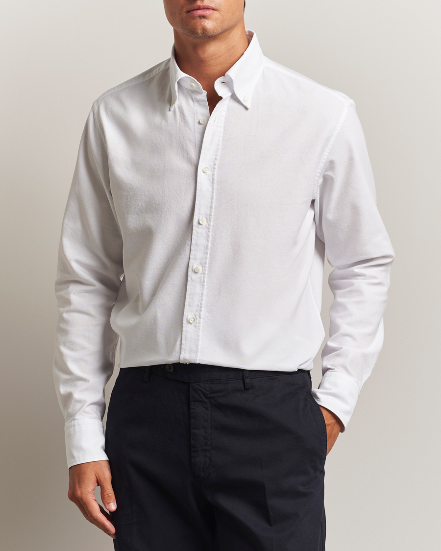 Homme | Chemises | Stenströms | Regular Fit Oxford Shirt White