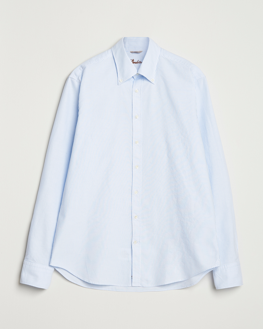 Homme | Chemises | Stenströms | Regular Fit Oxford Shirt Blue/White