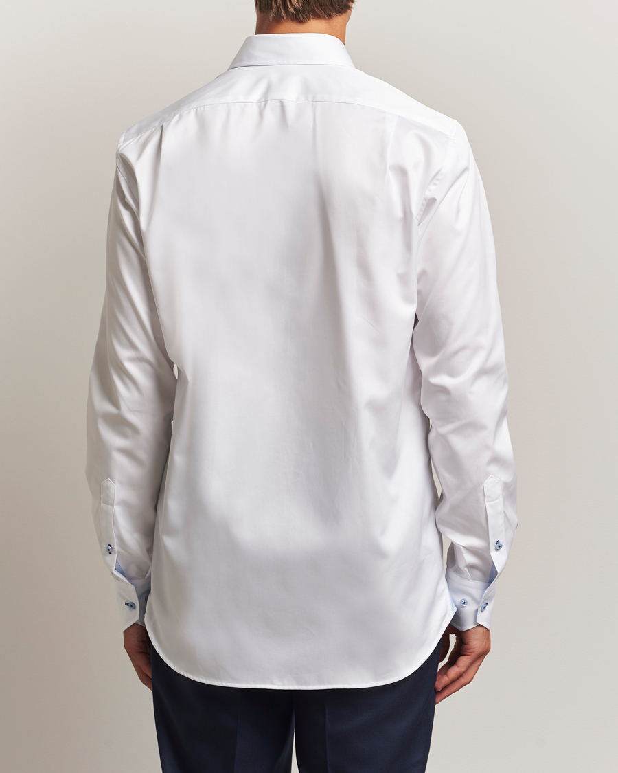 Homme | Chemises | Stenströms | Regular Fit X-Long Sleeve Contrast Shirt White