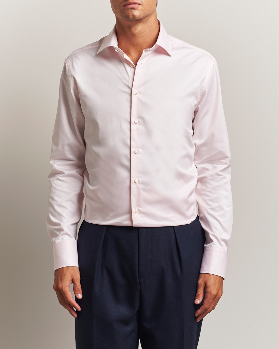 Homme | Chemises | Stenströms | Regular Fit Cut Away Shirt Pink