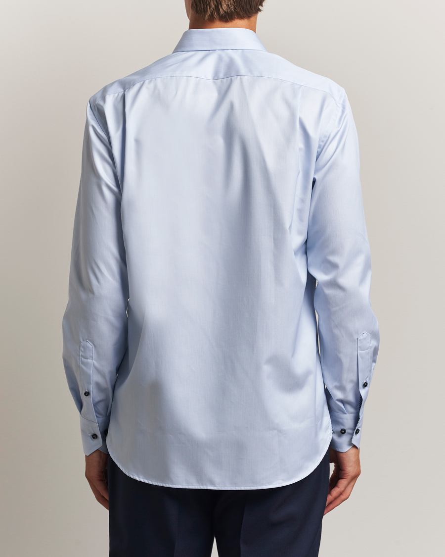 Homme | Chemises | Stenströms | Regular Fit Contrast Cotton Shirt White/Blue