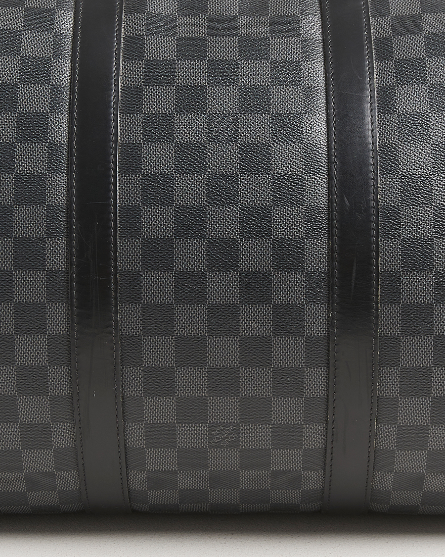 Homme | Louis Vuitton Pre-Owned Keepall Bandoulière 55 Damier Graphite | Louis Vuitton Pre-Owned | Keepall Bandoulière 55 Damier Graphite