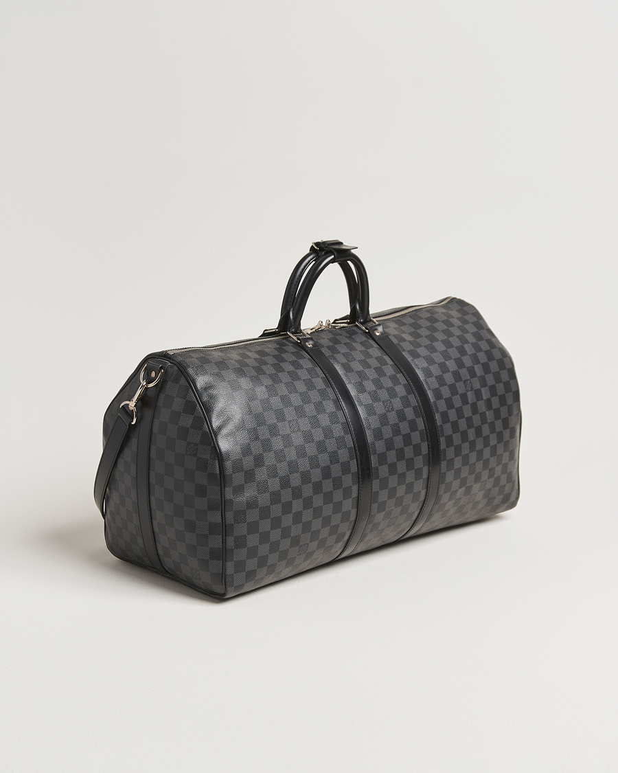 Homme | Louis Vuitton Pre-Owned Keepall Bandoulière 55 Damier Graphite | Louis Vuitton Pre-Owned | Keepall Bandoulière 55 Damier Graphite