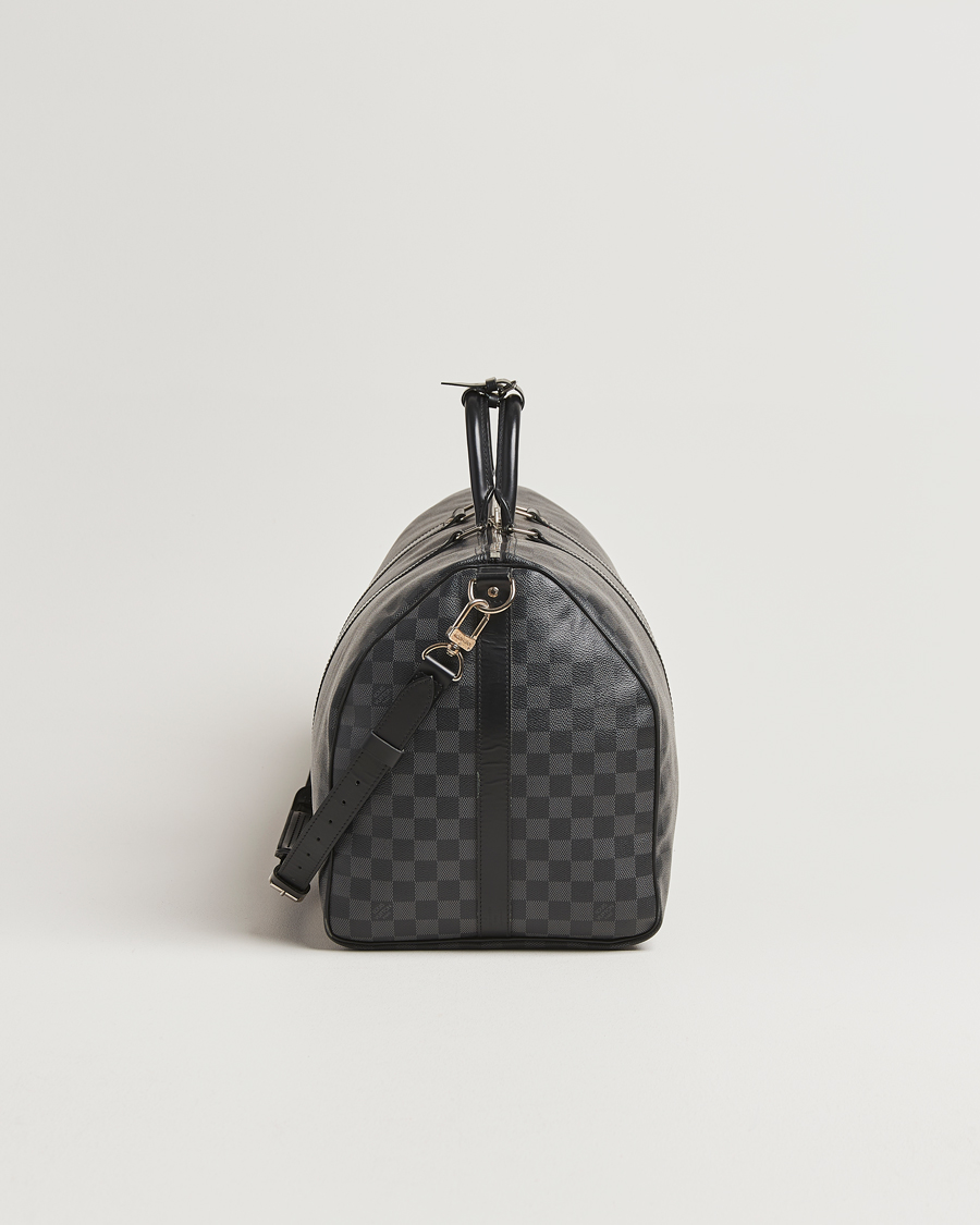 Homme | Louis Vuitton Pre-Owned Keepall Bandoulière 55 Damier Graphite | Louis Vuitton Pre-Owned | Keepall Bandoulière 55 Damier Graphite