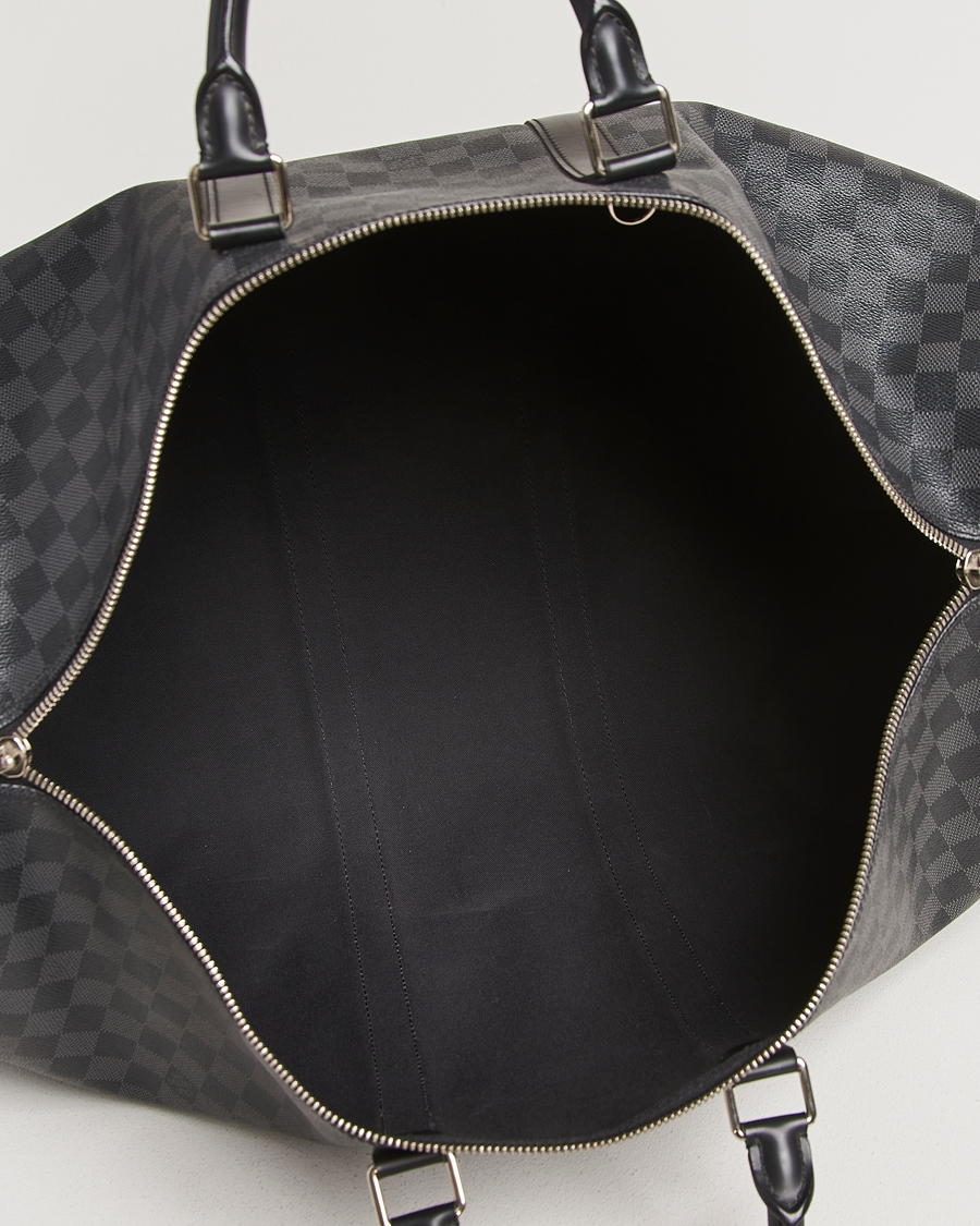 Homme | Louis Vuitton Pre-Owned Keepall Bandoulière 55 Damier Graphite | Louis Vuitton Pre-Owned | Keepall Bandoulière 55 Damier Graphite