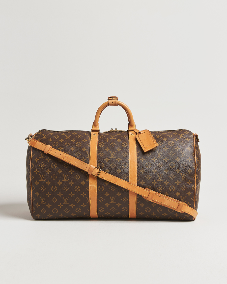 Homme | Louis Vuitton Pre-Owned Keepall Bandoulière 55 Monogram | Louis Vuitton Pre-Owned | Keepall Bandoulière 55 Monogram