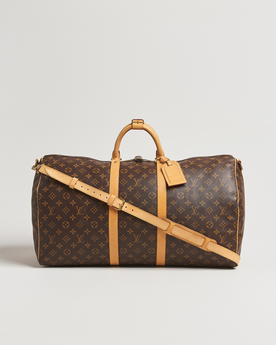 Homme | Louis Vuitton Pre-Owned Keepall Bandoulière 55 Monogram | Louis Vuitton Pre-Owned | Keepall Bandoulière 55 Monogram