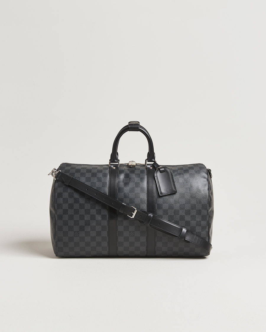 Homme | Louis Vuitton Pre-Owned Keepall Bandoulière 45 Damier Graphite | Louis Vuitton Pre-Owned | Keepall Bandoulière 45 Damier Graphite