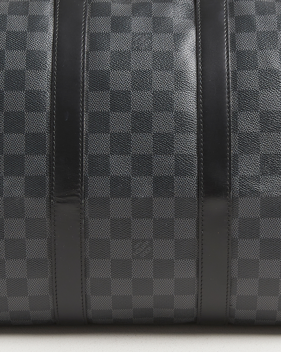 Homme | Louis Vuitton Pre-Owned Keepall Bandoulière 45 Damier Graphite | Louis Vuitton Pre-Owned | Keepall Bandoulière 45 Damier Graphite