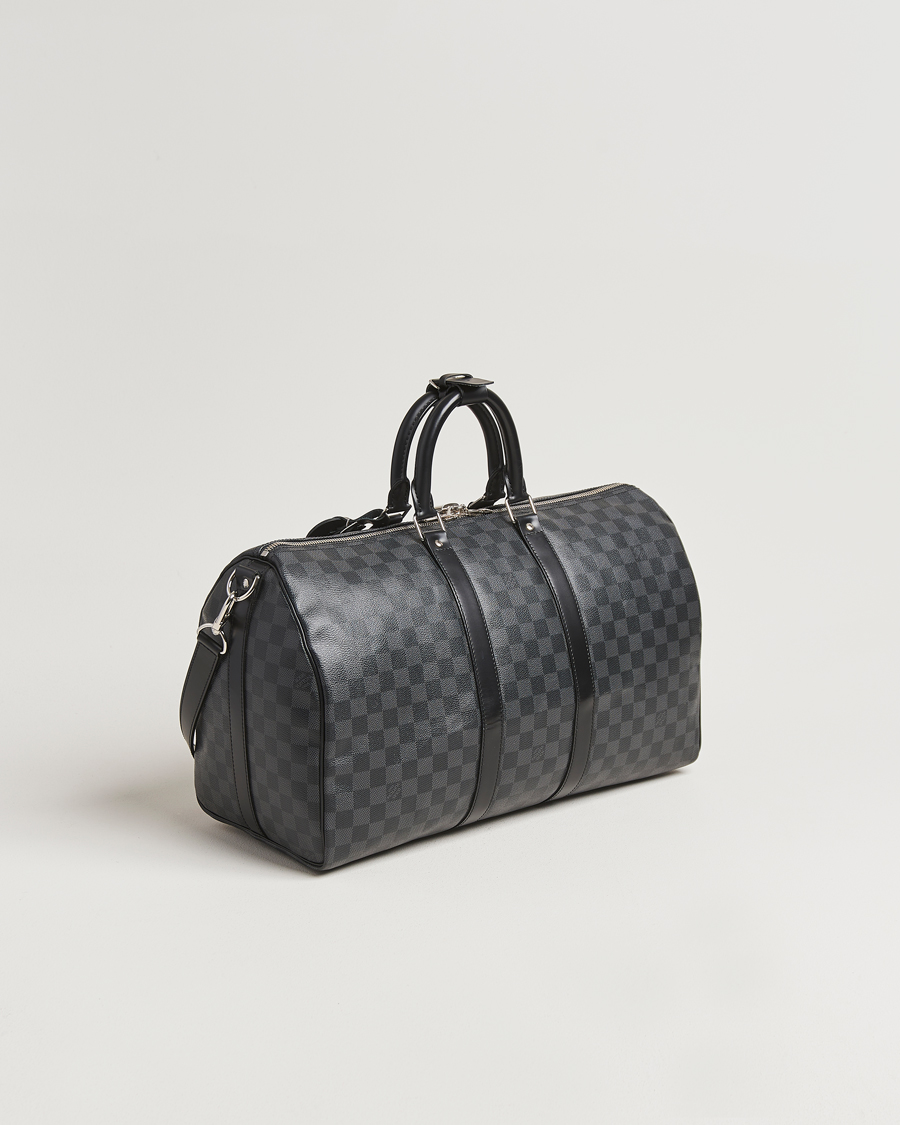 Homme | Louis Vuitton Pre-Owned Keepall Bandoulière 45 Damier Graphite | Louis Vuitton Pre-Owned | Keepall Bandoulière 45 Damier Graphite