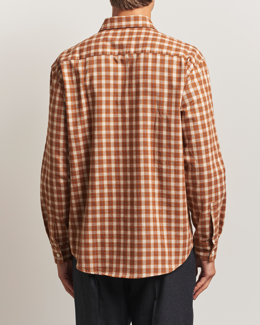Homme | Chemises | NN07 | Deon Flannel Checked Shirt Light Brown