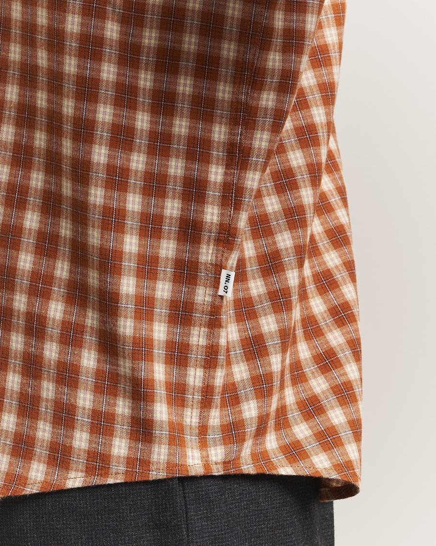 Homme | Chemises | NN07 | Deon Flannel Checked Shirt Light Brown